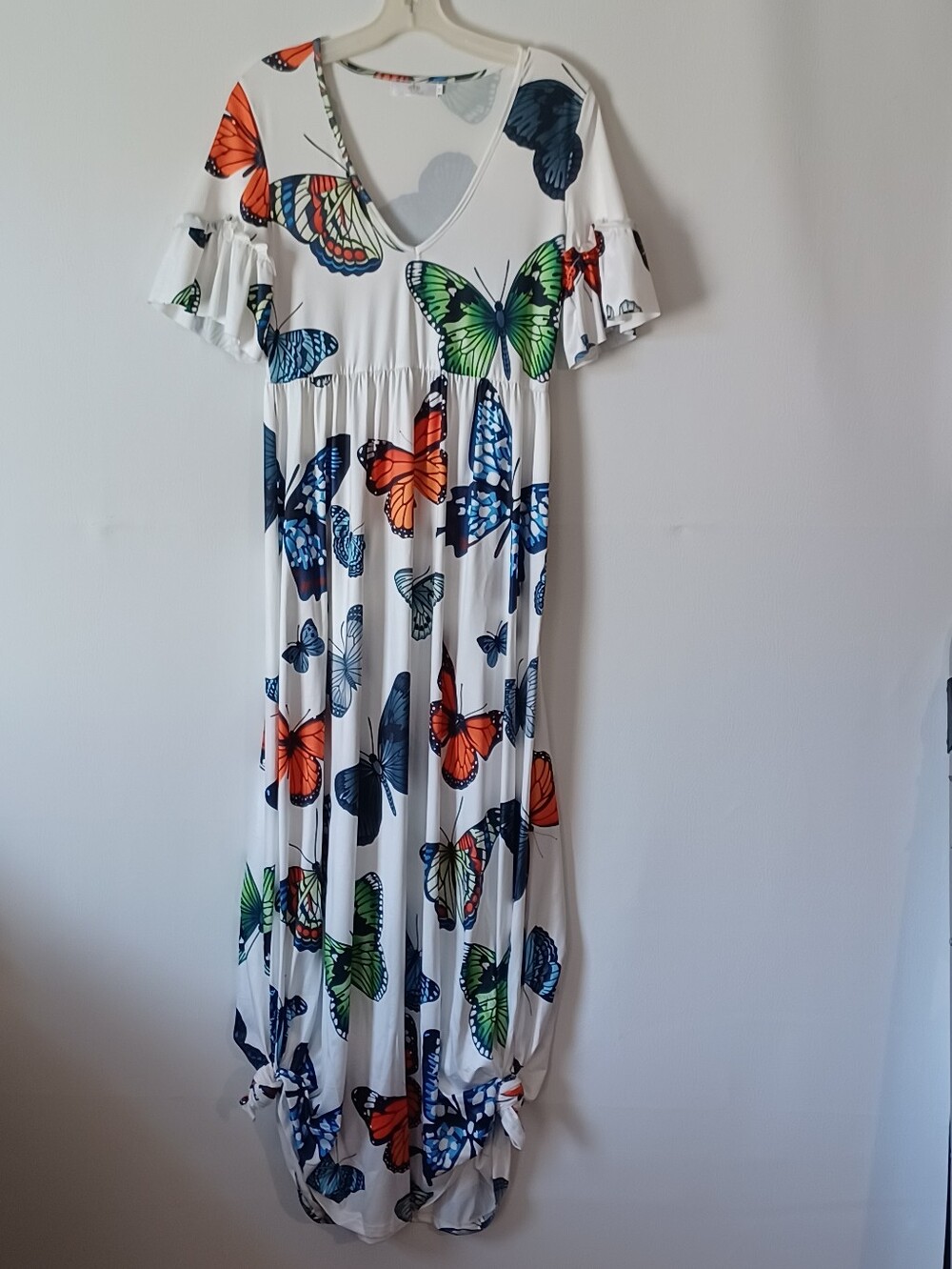 Godshield Butterfly Print Maxi Dress